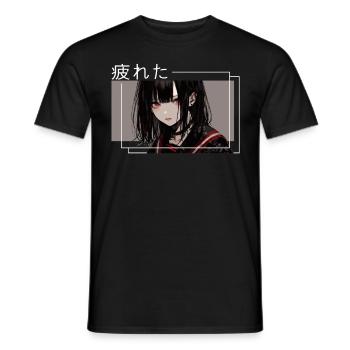 Emo Waifu Gothic Occult Yandere Grunge Goth Aesthe - Männer T-Shirt - Schwarz - Vorne - AI Model Male 178 light (178cm)