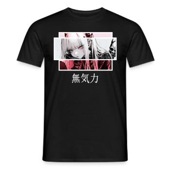 Evil Girl Grunge Aesthetic Dark Gothic Anime Haraj - Männer T-Shirt - Schwarz - Vorne - AI Model Male 178 light (178cm)