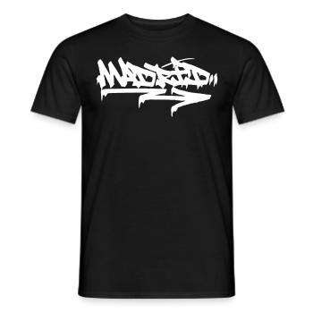 Madrid City Graffiti Street Art Handstyle Spain Hi - Männer T-Shirt - Schwarz - Vorne - AI Model Male 178 light (178cm)