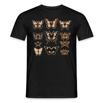 Vintage Butterflies Collection Monarch Cottagecore - Männer T-Shirt - Schwarz - Vorne - AI Model Male 178 light (178cm)