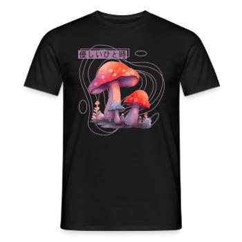 Cute Mushrooms Fungi Goblincore Aesthetic Cottagec - Männer T-Shirt - Schwarz - Vorne - AI Model Male 178 light (178cm)