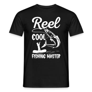 Reel Cool Fishing Master Cool Fisherman Fishing - Männer T-Shirt - Schwarz - Vorne - AI Model Male 178 light (178cm)
