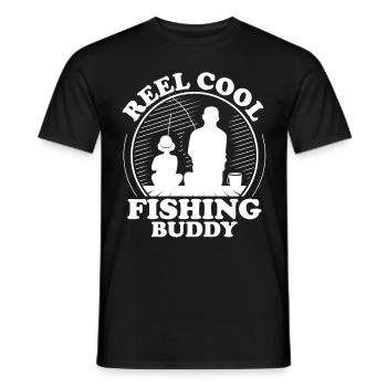 Reel Cool Fishing Buddy Funny Dad Fishing Lover - Männer T-Shirt - Schwarz - Vorne - AI Model Male 178 light (178cm)