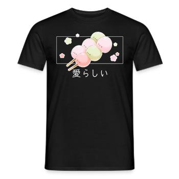 Cute Japanese Dango Pastel Foodie Kawaii Japan Aes - Männer T-Shirt - Schwarz - Vorne - AI Model Male 178 light (178cm)