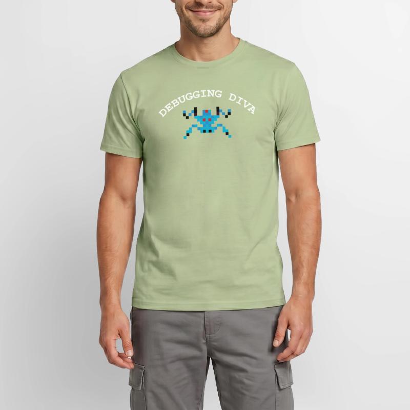 Debugging Diva Coding Debugger Hacker Männer T-Shirt