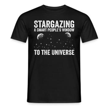 Stargazing A Smart People's Window Astrophysics As - Männer T-Shirt - Schwarz - Vorne - AI Model Male 178 light (178cm)