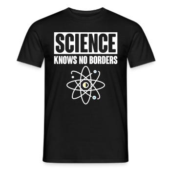 Science Knows No Borders Science Nerd Geek - Männer T-Shirt - Schwarz - Vorne - AI Model Male 178 light (178cm)