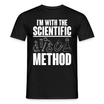 I'm with the Scientific Method Science Physicist C - Männer T-Shirt - Schwarz - Vorne - AI Model Male 178 light (178cm)