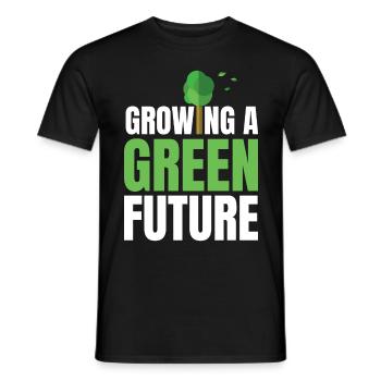 Growing a Green Future Environmental Protection Ea - Männer T-Shirt - Schwarz - Vorne - AI Model Male 178 light (178cm)
