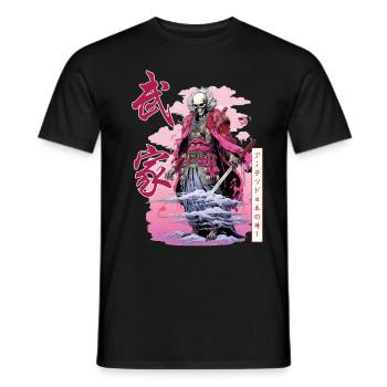 Skeleton Samurai Japanese Streetwear Harajuku Japa - Männer T-Shirt - Schwarz - Vorne - AI Model Male 178 light (178cm)