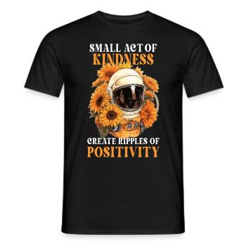 Sunflower Astronaut Positive Affirmation Quote - Männer T-Shirt - Schwarz - Vorne - AI Model Male 178 light (178cm)