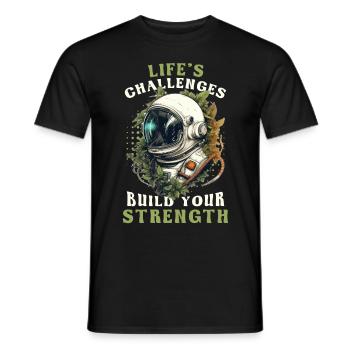 Spaceman Helmet Mindfulness Quote Astronaut Aesthe - Männer T-Shirt - Schwarz - Vorne - AI Model Male 178 light (178cm)
