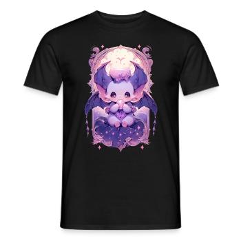Cute Pastel Goth Bat Tarot Card Witchcraft Gothic - Männer T-Shirt - Schwarz - Vorne - AI Model Male 178 light (178cm)