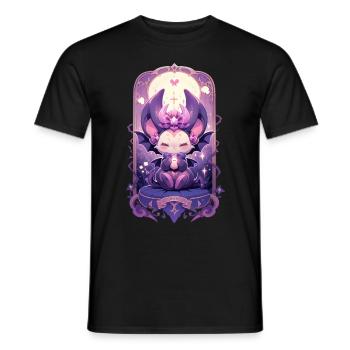 Cute Pastel Goth Bat Spooky Kawaii Anime Halloween - Männer T-Shirt - Schwarz - Vorne - AI Model Male 178 light (178cm)