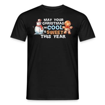 May Your Christmas Be Cool And Sweet This Year Sno - Männer T-Shirt - Schwarz - Vorne - AI Model Male 178 light (178cm)