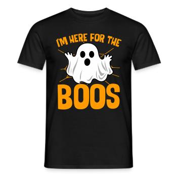 I'm Here For The Boos Funny Ghost Halloween Costum - Männer T-Shirt - Schwarz - Vorne - AI Model Male 178 light (178cm)