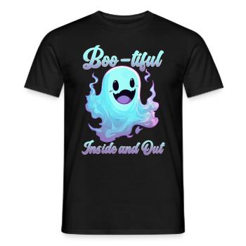 Boo-Tiful Inside And Out Funny Kawaii Pastel Ghost - Männer T-Shirt - Schwarz - Vorne - AI Model Male 178 light (178cm)