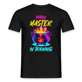 Potion Master In Training Witch Halloween Cauldron - Männer T-Shirt - Schwarz - Vorne - AI Model Male 178 light (178cm)
