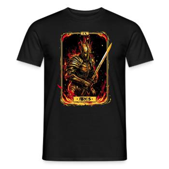 Ares Tarot Card Ancient Greek God Warrior - Männer T-Shirt - Schwarz - Vorne - AI Model Male 178 light (178cm)