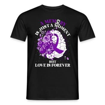 Inspirational Memories Quote Floral Brain Dementia - Männer T-Shirt - Schwarz - Vorne - AI Model Male 178 light (178cm)