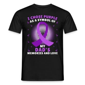 Family Support Dad with Dementia Alzheimer's Aware - Männer T-Shirt - Schwarz - Vorne - AI Model Male 178 light (178cm)