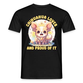 Chihuahua Lover Proud Of It Cute Anime Chihuahua D - Männer T-Shirt - Schwarz - Vorne - AI Model Male 178 light (178cm)