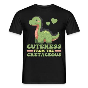 Cuteness From The Cretaceous Cute Branchiosaurus D - Männer T-Shirt - Schwarz - Vorne - AI Model Male 178 light (178cm)