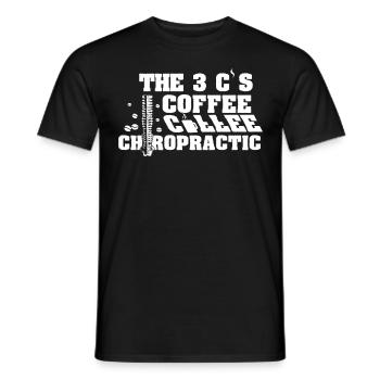 Coffee Lover Chiropractor Funny Bone Cracking Ther - Männer T-Shirt - Schwarz - Vorne - AI Model Male 178 light (178cm)