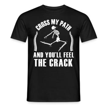 Funny Chiropractic Back Cracker Physiotherapy Chir - Männer T-Shirt - Schwarz - Vorne - AI Model Male 178 light (178cm)