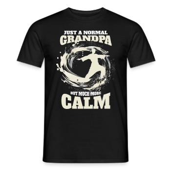 Just A Normal Grandpa Martial Art Meditation Funny - Männer T-Shirt - Schwarz - Vorne - AI Model Male 178 light (178cm)