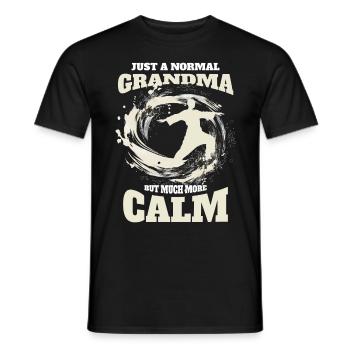 Just A Normal Grandma Martial Art Meditation Funny - Männer T-Shirt - Schwarz - Vorne - AI Model Male 178 light (178cm)