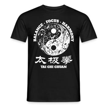 Tai Chi Chuan Mind Body Wellness Chinese Meditatio - Männer T-Shirt - Schwarz - Vorne - AI Model Male 178 light (178cm)