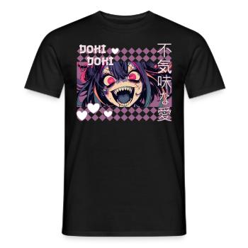 Yandere Anime Girl Japanese Harajuku Decora Goth F - Männer T-Shirt - Schwarz - Vorne - AI Model Male 178 light (178cm)