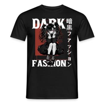 Maid Anime Gothic Vaporwave Soft Grunge Dark Aesth - Männer T-Shirt - Schwarz - Vorne - AI Model Male 178 light (178cm)