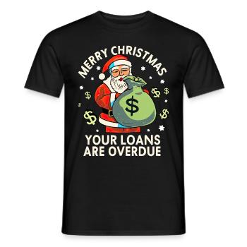 Mortgage Broker Home Loan Officer Funny Christmas - Männer T-Shirt - Schwarz - Vorne - AI Model Male 178 light (178cm)