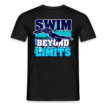 Swimming Motivational Quote Swimmer Swim Sports - Männer T-Shirt - Schwarz - Vorne - AI Model Male 178 light (178cm)