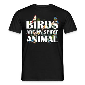 Birds Are My Spirit Animal Birdwatching Funny Bird - Männer T-Shirt - Schwarz - Vorne - AI Model Male 178 light (178cm)