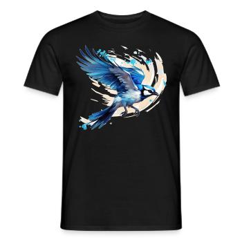 Blue Jay Bird Watching Vintage Birding Birdwatcher - Männer T-Shirt - Schwarz - Vorne - AI Model Male 178 light (178cm)
