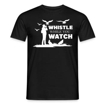 Whistle While You Watch Funny Birdwatching Birding - Männer T-Shirt - Schwarz - Vorne - AI Model Male 178 light (178cm)