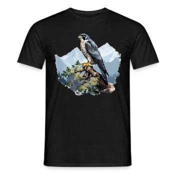 Peregrine Falcon Birdwatching Wildlife Bird lover - Männer T-Shirt - Schwarz - Vorne - AI Model Male 178 light (178cm)