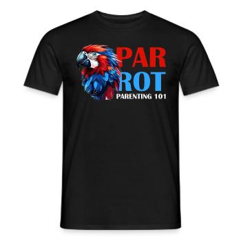 Funny Eclectus Parrot Parenting 101 Bird Lover - Männer T-Shirt - Schwarz - Vorne - AI Model Male 178 light (178cm)