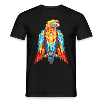Macaw Parrot Parenting Geometric Bird Lover - Männer T-Shirt - Schwarz - Vorne - AI Model Male 178 light (178cm)