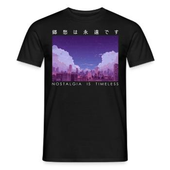 Nostalgia Is Timeless Retro Japanese Vintage Stree - Männer T-Shirt - Schwarz - Vorne - AI Model Male 178 light (178cm)