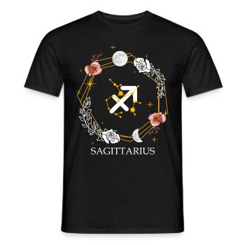 Sagittarius Astrology Zodiac Sign Horoscope Conste - Männer T-Shirt - Schwarz - Vorne - AI Model Male 178 light (178cm)