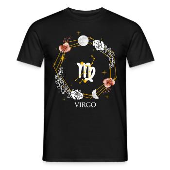 Virgo Astrology Zodiac Sign Horoscope Constellatio - Männer T-Shirt - Schwarz - Vorne - AI Model Male 178 light (178cm)