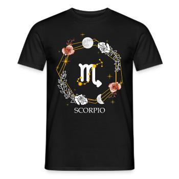 Scorpio Astrology Zodiac Sign Horoscope Constellat - Männer T-Shirt - Schwarz - Vorne - AI Model Male 178 light (178cm)