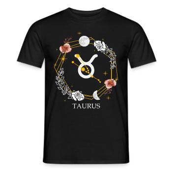 Taurus Astrology Zodiac Sign Horoscope Constellati - Männer T-Shirt - Schwarz - Vorne - AI Model Male 178 light (178cm)