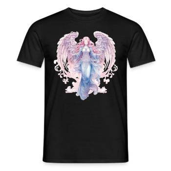 Virgo Zodiac Sign Angel Vaporwave Aesthetic Astrol - Männer T-Shirt - Schwarz - Vorne - AI Model Male 178 light (178cm)