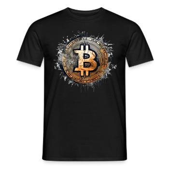 Vintage Cryptocurrency Digital Currency Coin - Männer T-Shirt - Schwarz - Vorne - AI Model Male 178 light (178cm)
