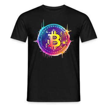 Vaporwave Crypto Coin Cryptocurrency Trading - Männer T-Shirt - Schwarz - Vorne - AI Model Male 178 light (178cm)